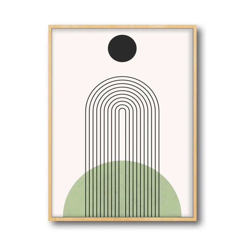 Quiet Horizon Canvas Wall Painting With Brown Frame media 3