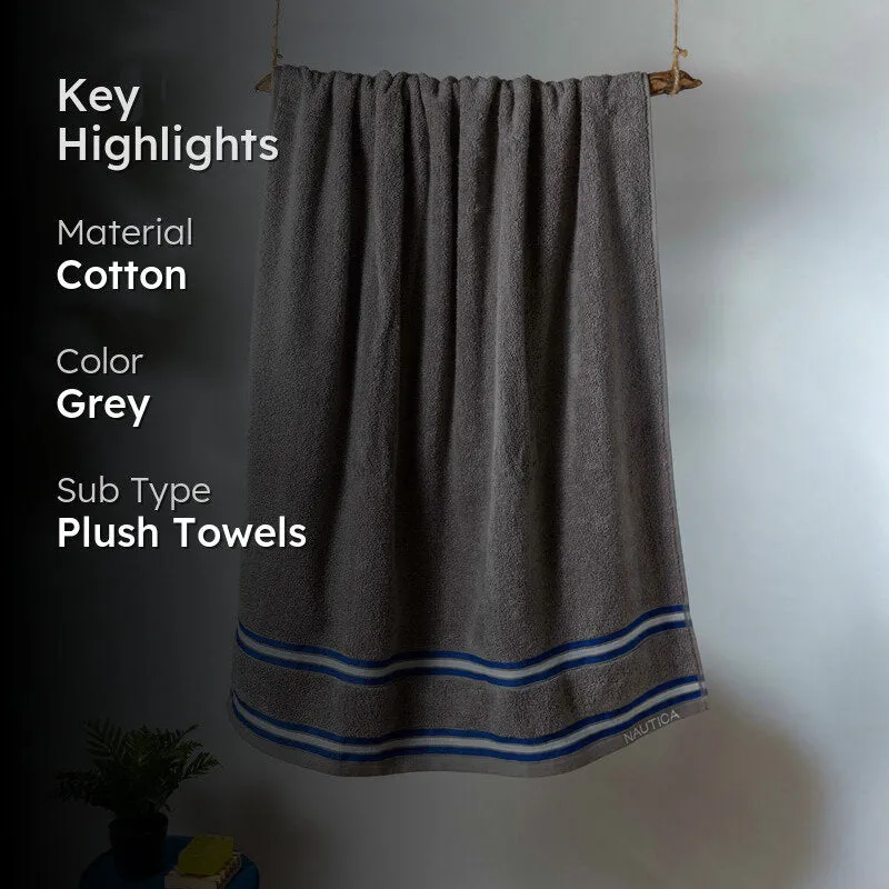 Nautica Dove Dual Down Bath Towel - Grey media 2