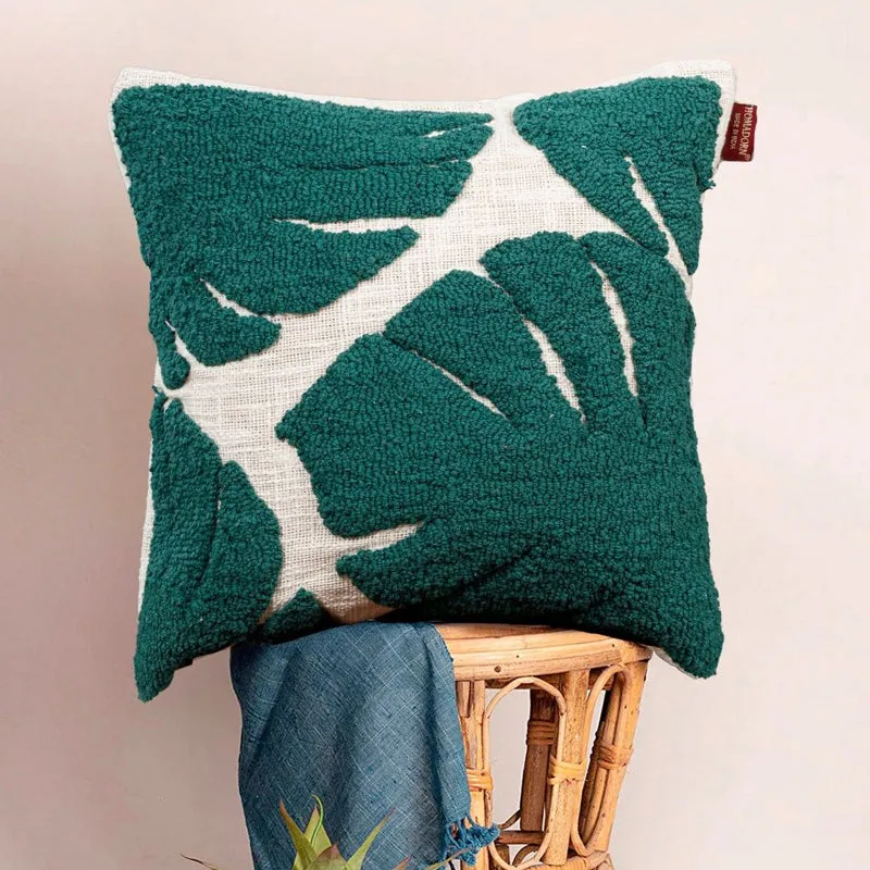 Monstera Tufted Cushion Cover Set - Set Of Two media 3