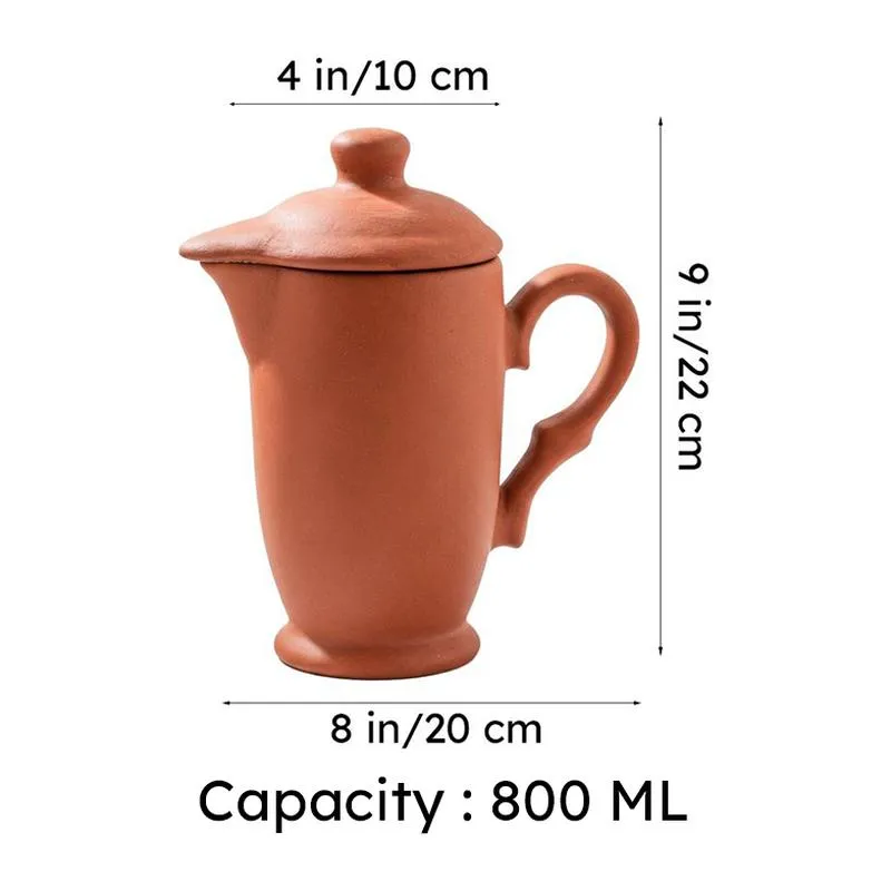 Arda Handmade Terracotta Jug - 800 ML media 6