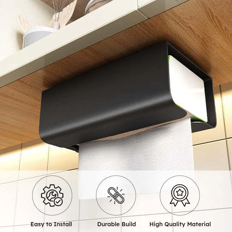 Firro Carbon Steel Wall-Mounted Tissue Dispenser - Black media 10
