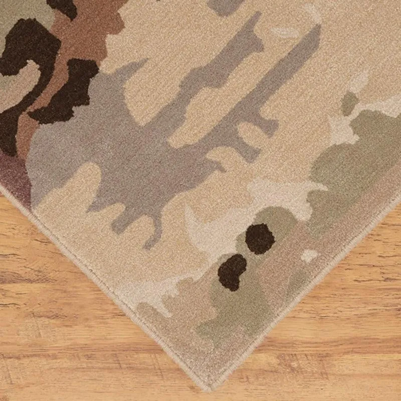 Sobek Hand Tufted Abstract Wool & Nylon Carpet - Brown media 7