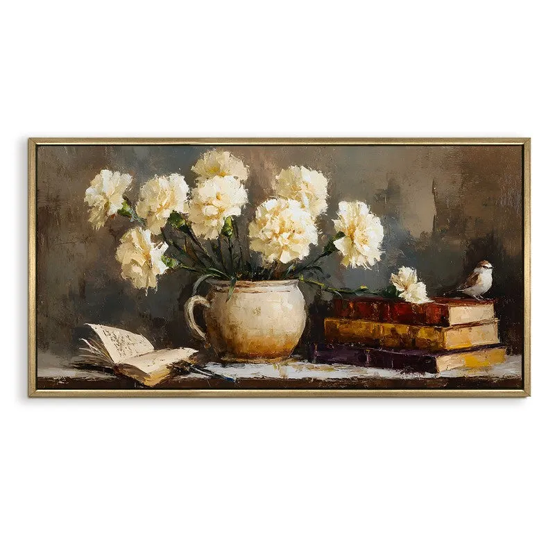 Literary Garden Canvas Wall Painting With Frame media 3