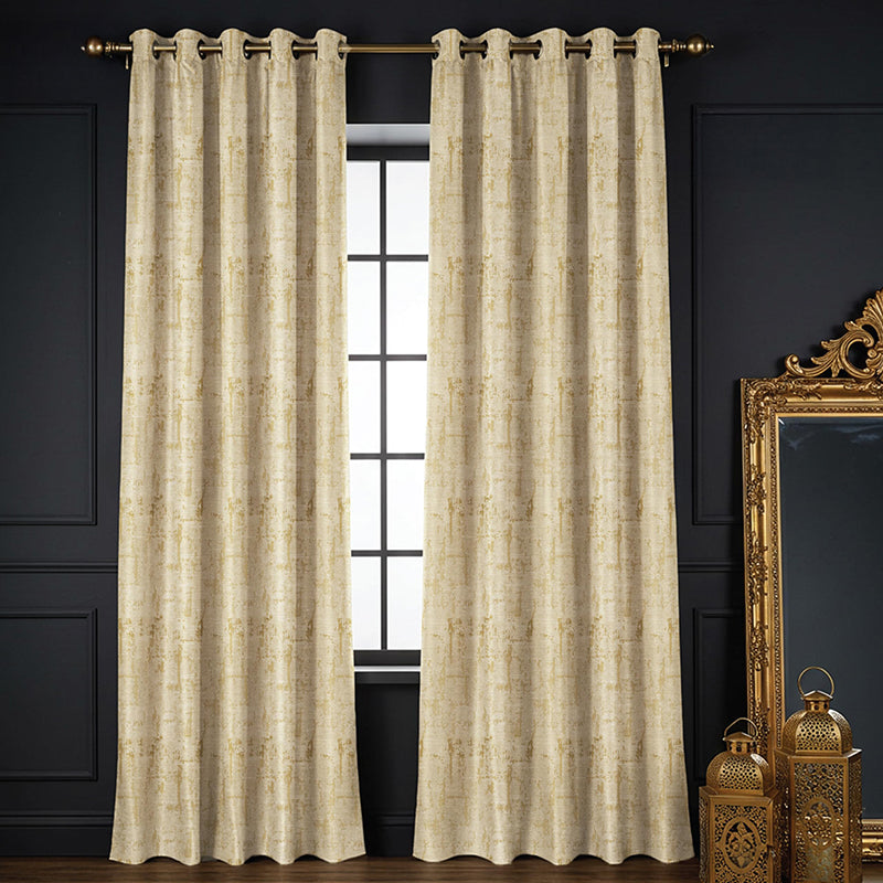Urban Space Dusk Blackout Curtain (Soft Brown) - Set Of Two media 2