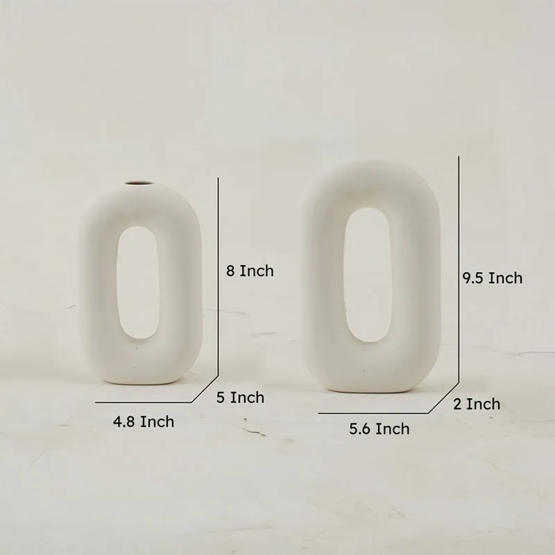 Oura Ceramic Donut Vase - Set Of Two media 10