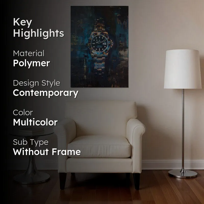 Midnight Timepiece Wall Poster -Blue media 2
