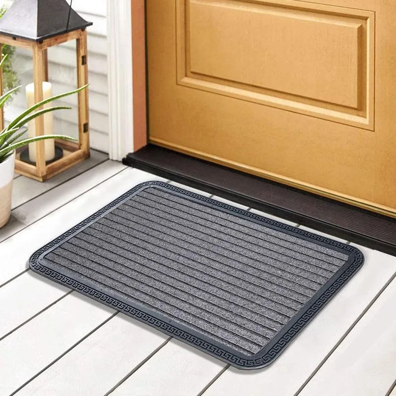 Stepsy Anti-Skid Rubber Rubber Door Mats - Grey media 1