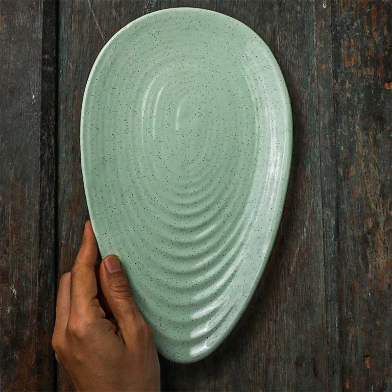 Lemongrass Oyster Handmade Ceramic Platter media 4