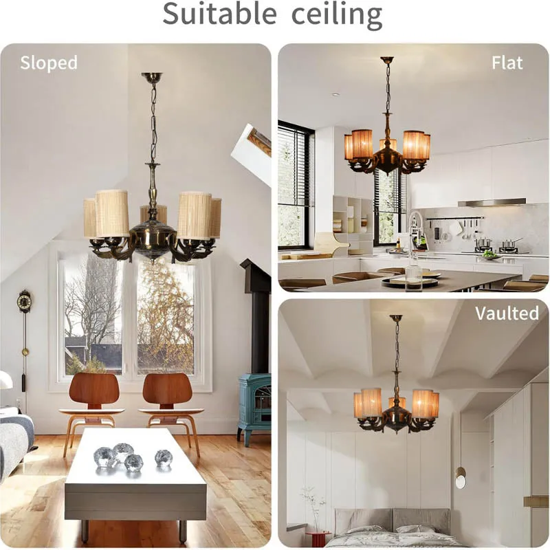 Fantasia Cylindrical Golden Antique Ceiling Lamp media 5