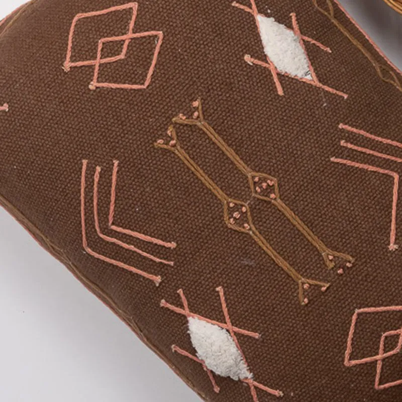 Tribal Glyph II Embroidered Cover - Brown media 3