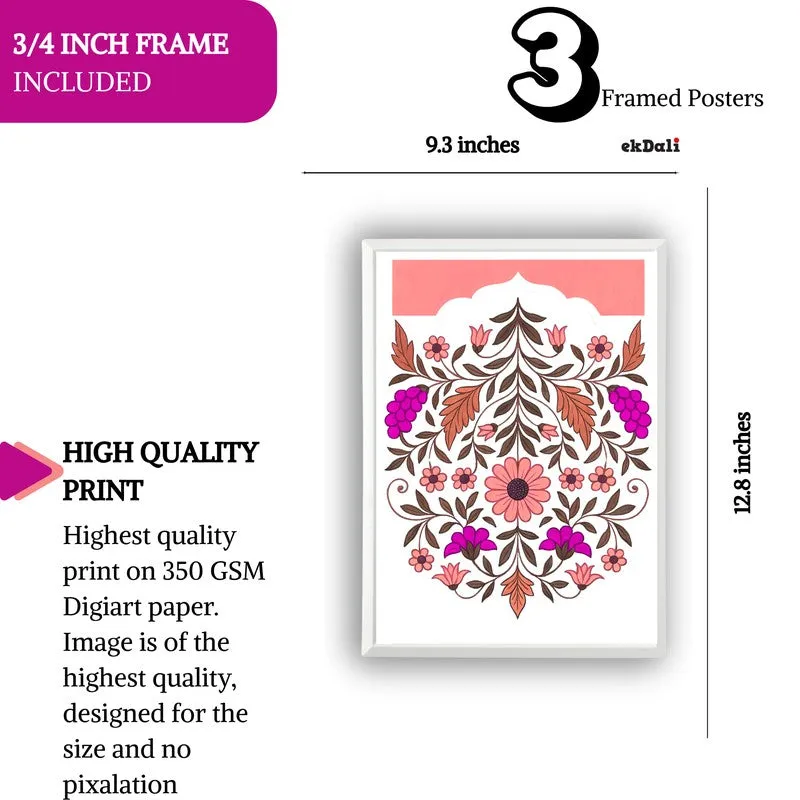 Indigo Petalcraft Paper Wall Painting With Frame - White media 9
