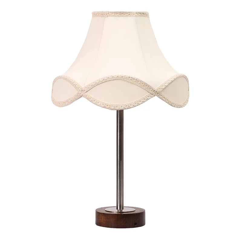 Valencia Arc Rodin Wooden Table Lamp - OffWhite,Silver,Brown media 4