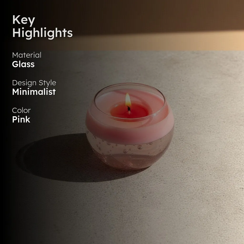 Rose Ember Decorative Candle - Pink media 2