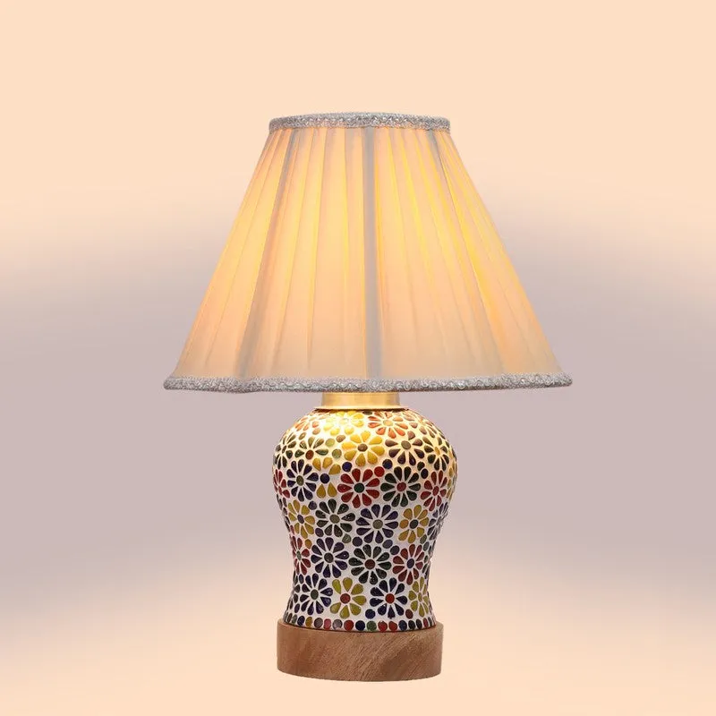 Aurelia Pleated Wooden Table Lamp - Multicolor media 6