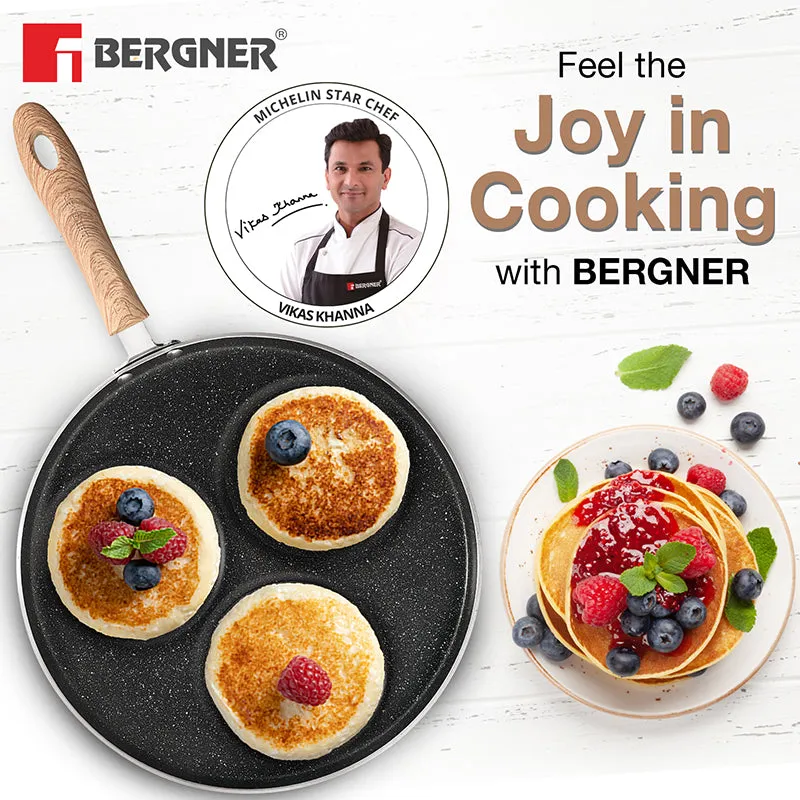 Bergner Aeris Non-Stick Uthappam Pan (3 Pit) - 30 cm media 4