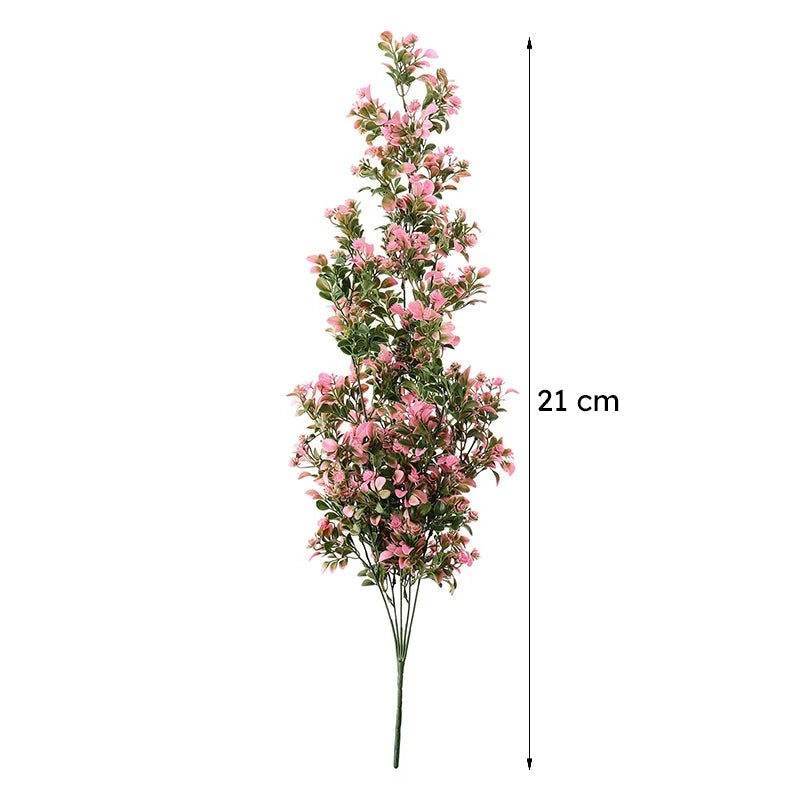 Faux Pink Flower Vine With Metal Wall Stand media 6