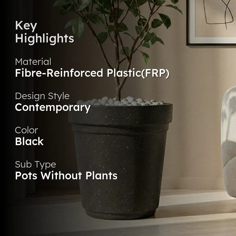 Noirva Floor Planter - Black - 2