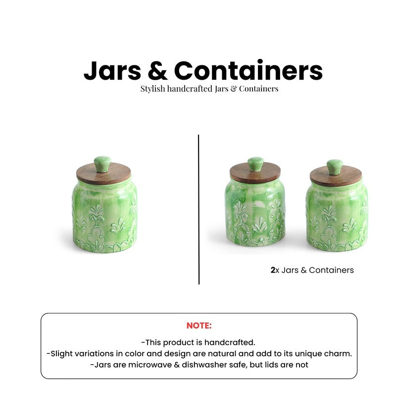 Green Keepers Jars (390 mL Each) - Set Of Two media 6