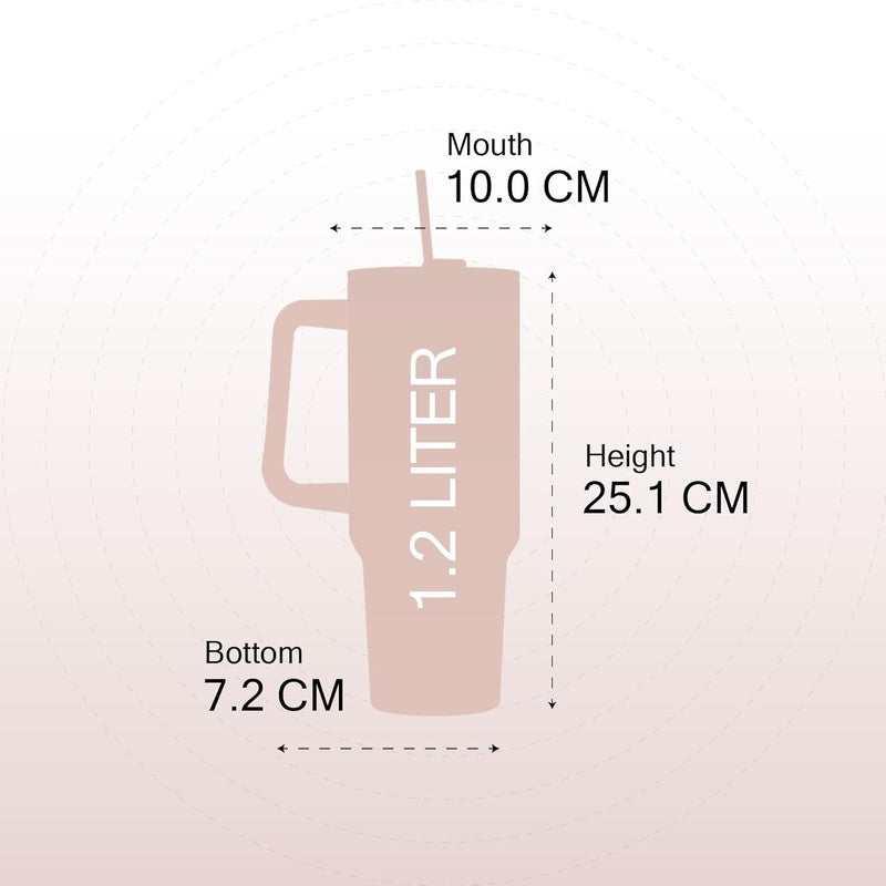 Solara Urban Chill Stainless Steel Tumbler (1200 ML) - Beige media 7