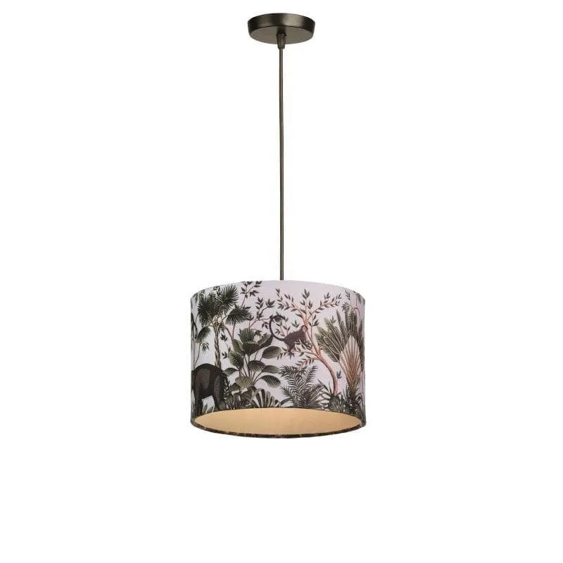 Ornate Farola Jungle Fabric Ceiling Lamp media 3