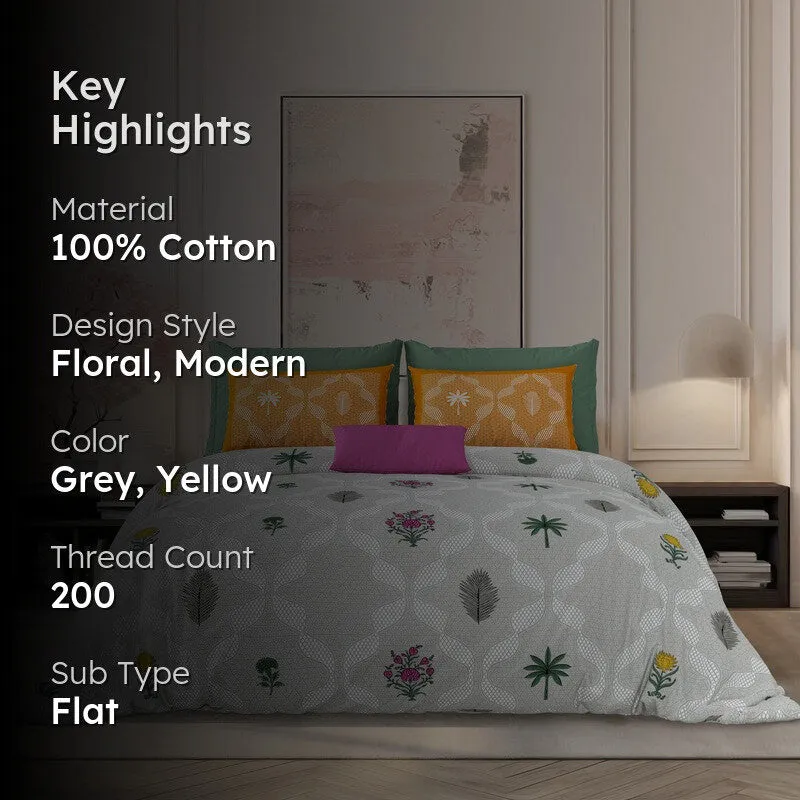 Bloom Aura Cotton Bedsheet - 200 TC media 2
