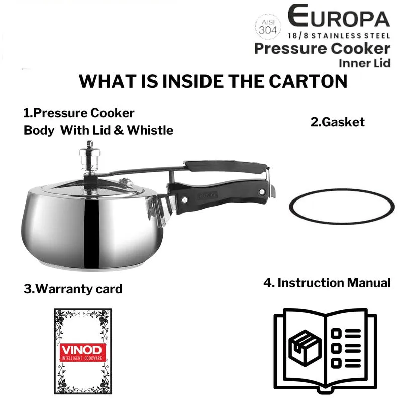 Vinod Zyric Pressure Cooker Stainless Steel - 3000 mL/ 14 Inches media 9