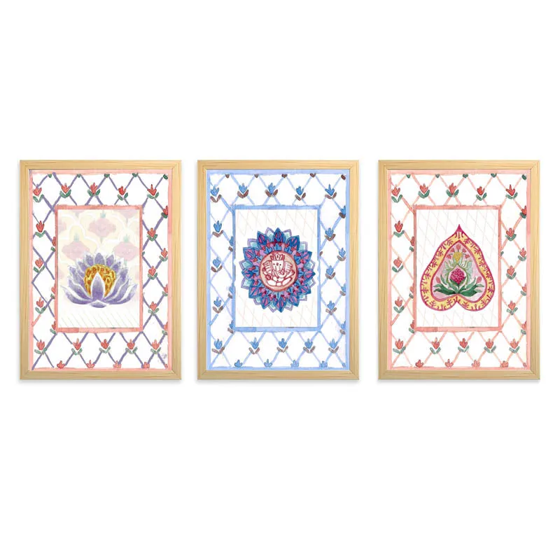 Moksha Ethnic Wall Art - Set Of Three media 4