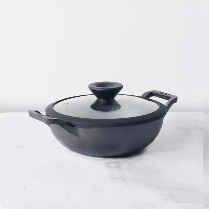 Meyer Cast Iron Kadhai with Lid - 1500 mL media 3