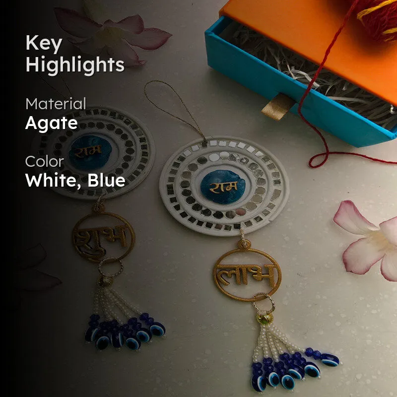 Agate Ram Latkan (Light Blue) - Set Of Two media 2
