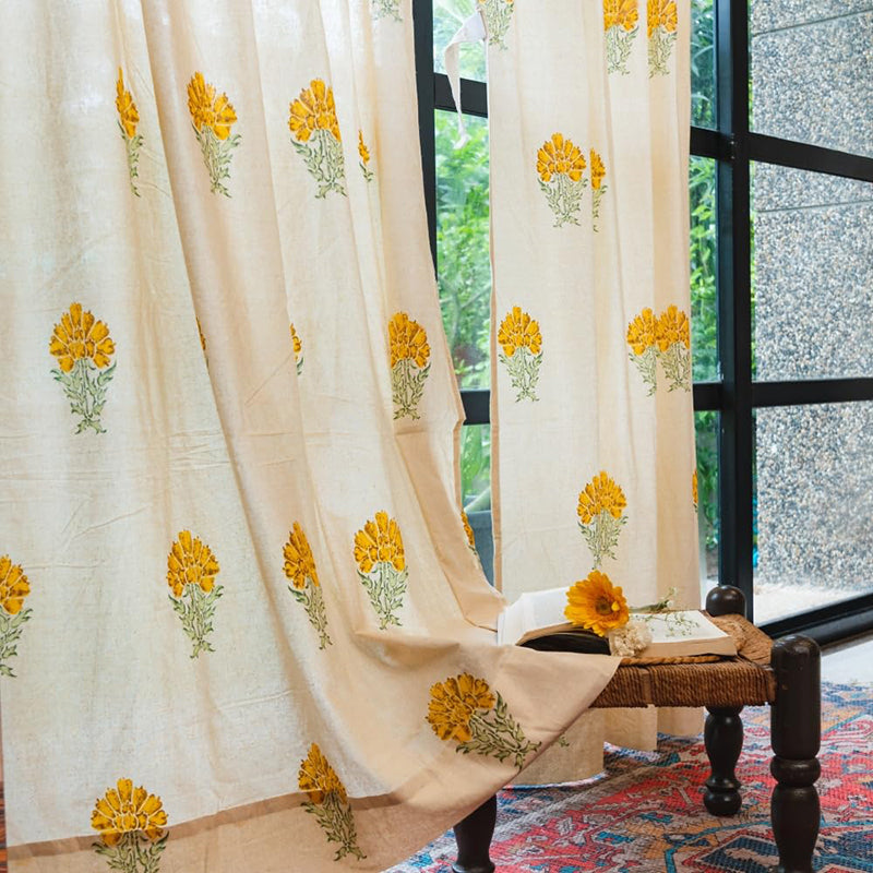 Urban Space Bouquet Curtain - Set Of Two