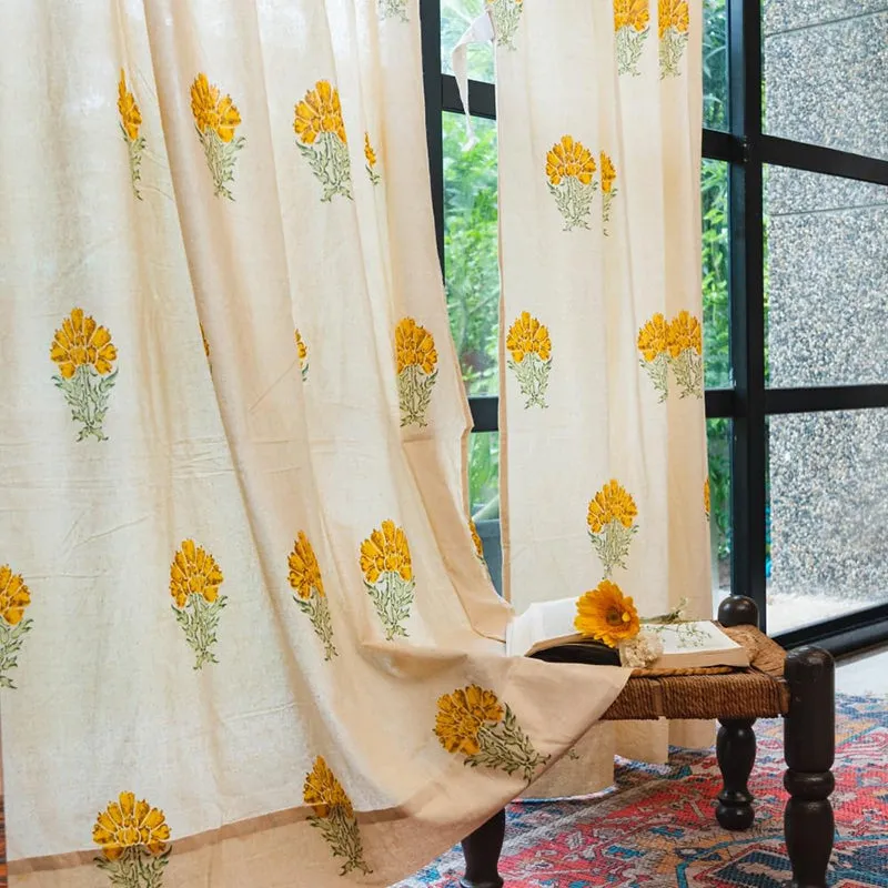 Urban Space Bouquet Curtain - Set Of Two media 1