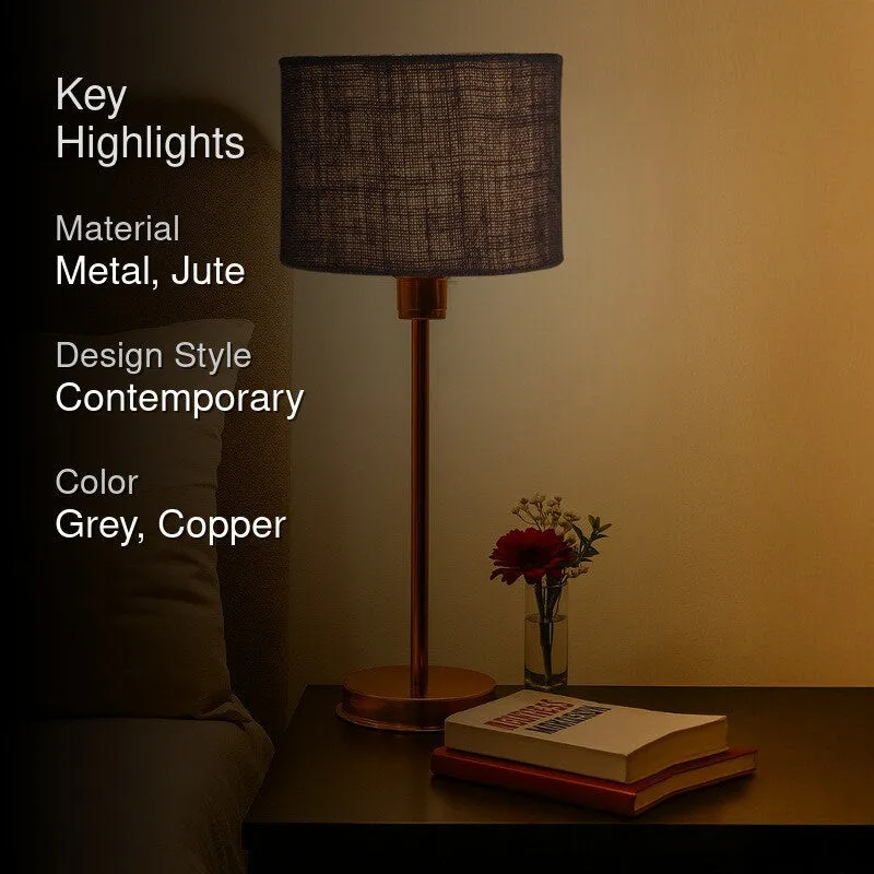 Kavira Elan Metal Table Lamp - Grey media 2