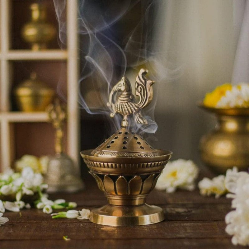 Mayurika Brass Incense Holder media 4