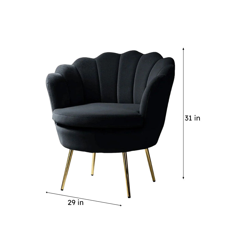 Velvique Shadow Accent Chair  Black media 9