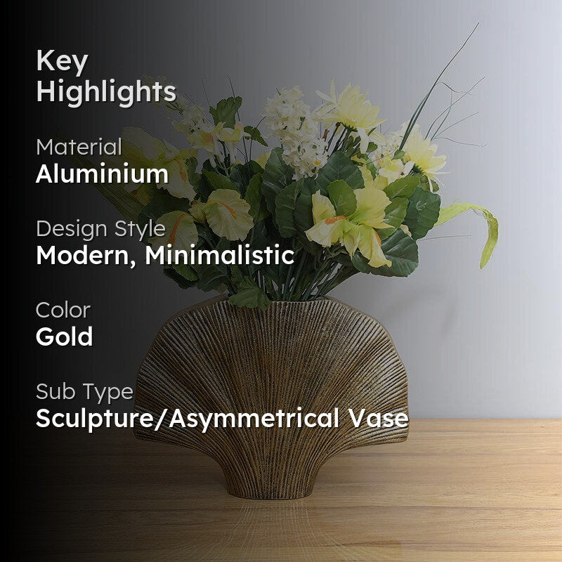 Sea Treasure Vase - Antique Gold media 2