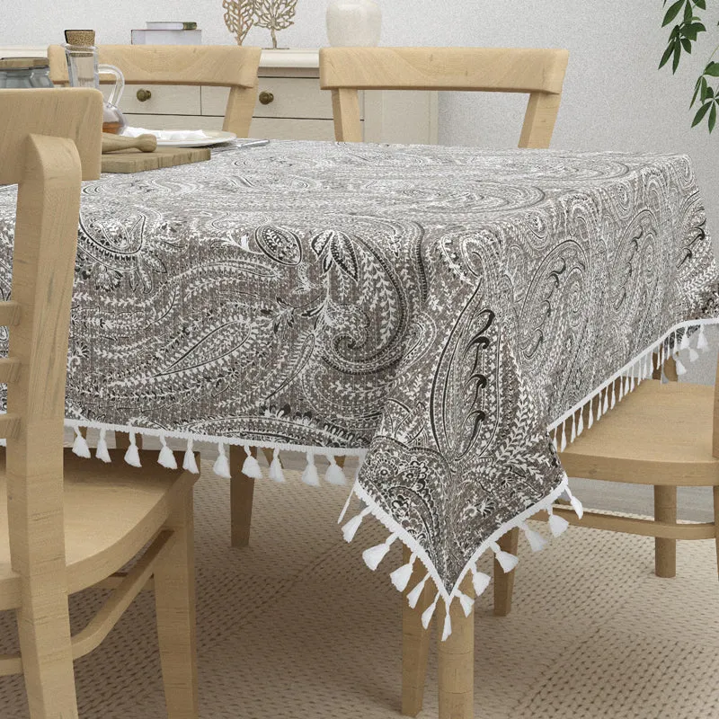 Thaalika Cotton Table Cover - Grey media 6