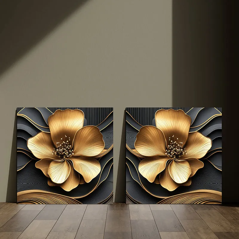 Aurum Relief Canvas Wall Art - Set Of Two media 7