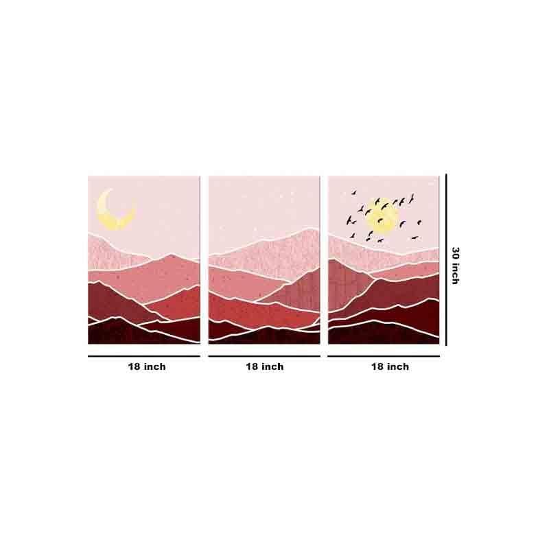 Day N Night Poly Canvas Wall Art - Set of Three media 7