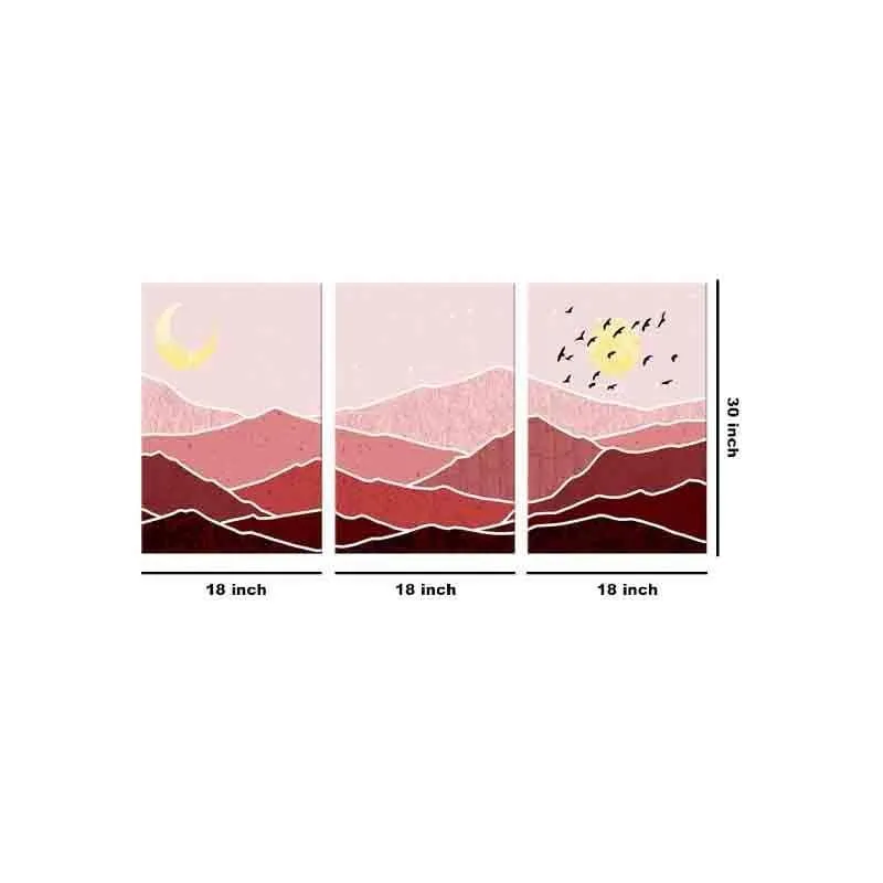 Day N Night Poly Canvas Wall Art - Set of Three media 7