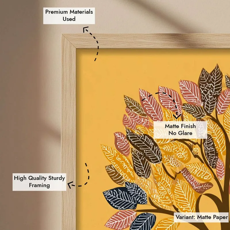 Gajtara Canvas Wall Painting With Brown Frame media 10