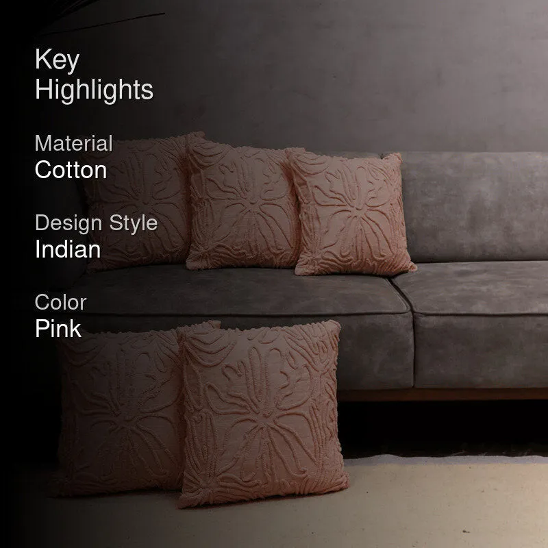 Plushie Petals Tufted Cushion Cover (Pale Pink) - Set Of Five media 2