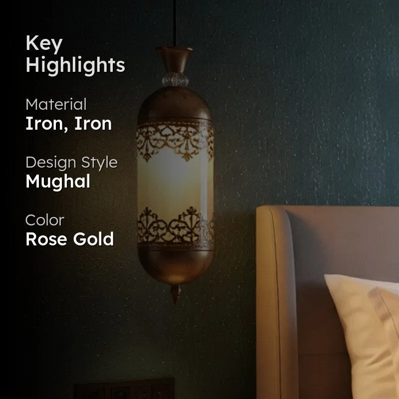 Old World Lantern Iron Ceiling Lamp media 2
