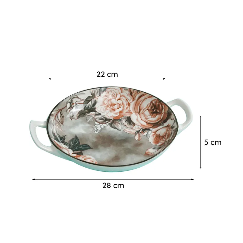 Maduva Floral Porcelain Platter - Set of Two media 9