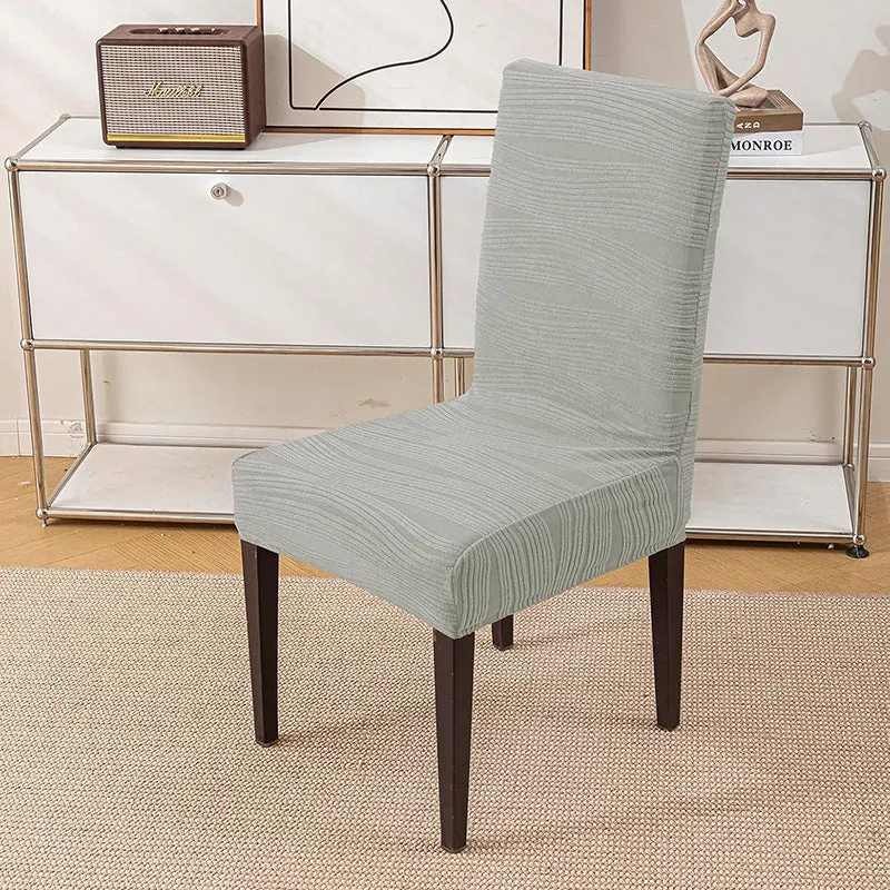Wrapiq Solid Chair Cover (Light Grey) - Set Of Six media 3