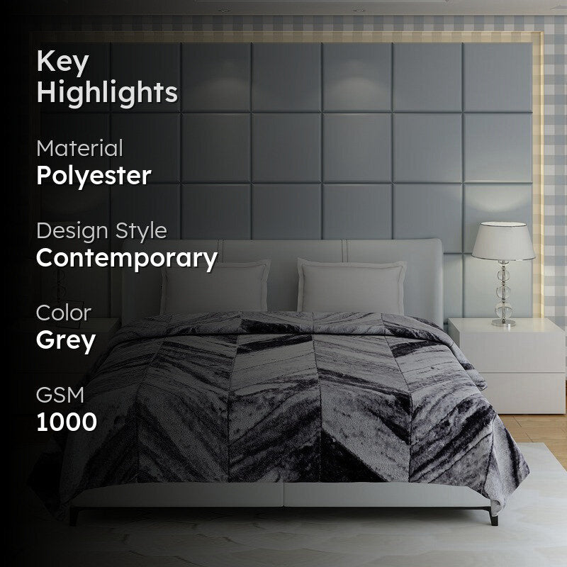 Monte Carlo Verticle Cascade Blanket (Grey) - 1000 GSM media 2