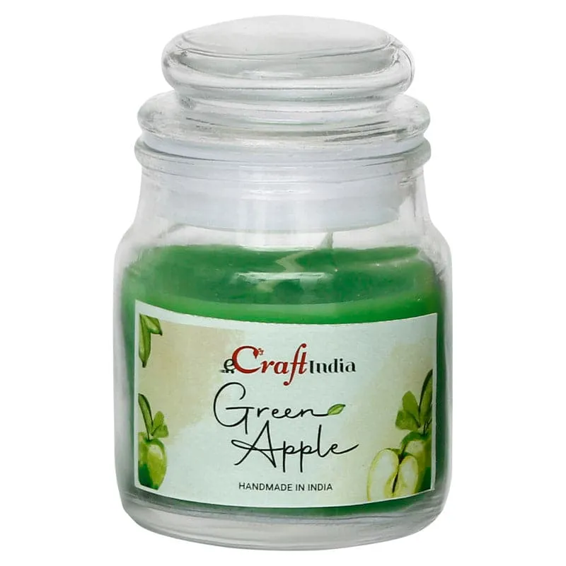 Sethova Green Apple Scented Jar Candle - Set Of Two media 4