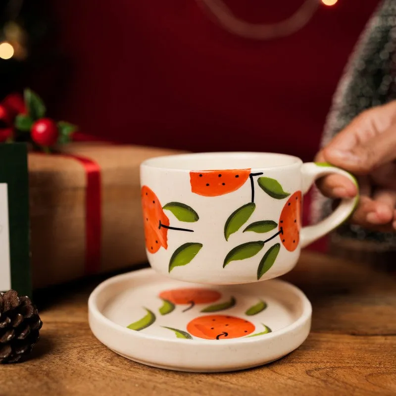 Holly Ceramic Coffee Mug (200 mL) - Two Piece Set media 4