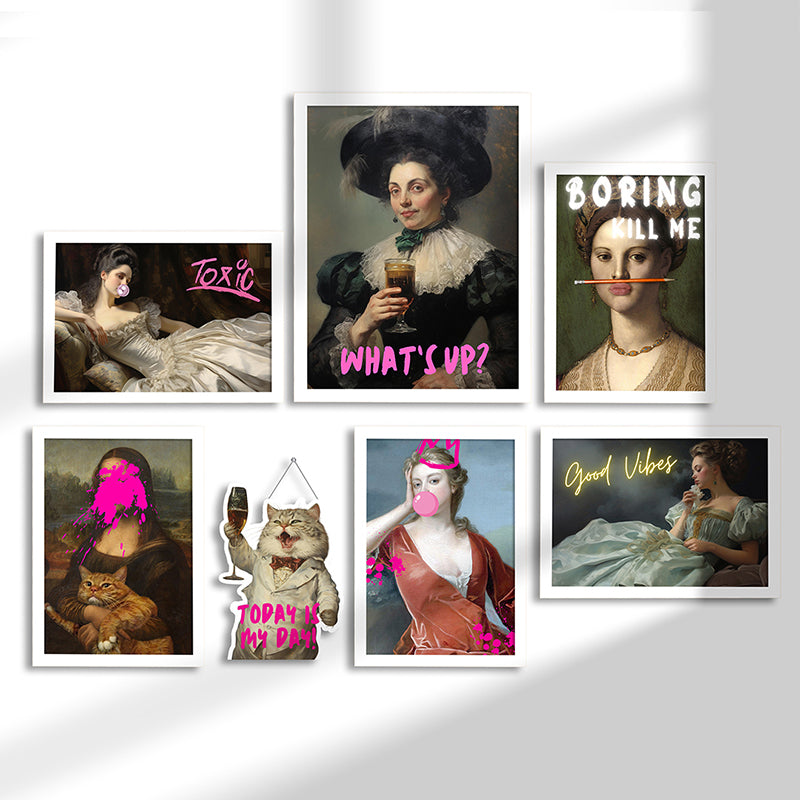 Vintage Memes Wall Art - Set Of Seven media 3