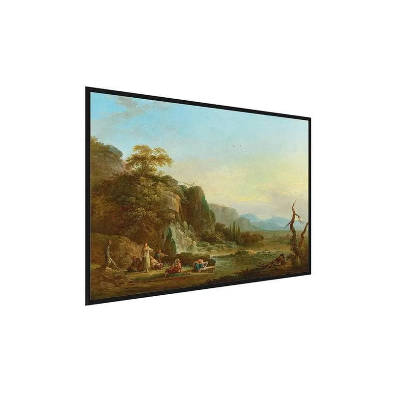 River Landscapes Canvas Painting - Black Frame media 3