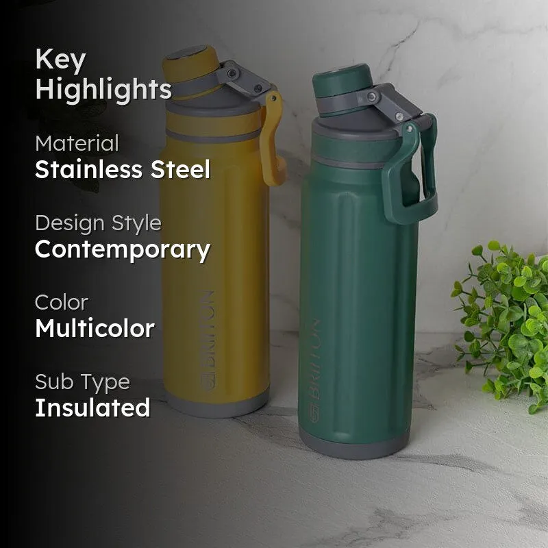 Aqua Alchemy Hot & Cold Thermos Water Bottle (Yellow & Green, 750 mL Each) - Set Of Two media 2